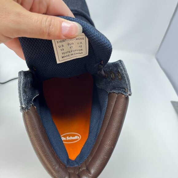 Levi Strauss Denim/Leather/Suede Lace Boots Shoes Men's Size 13 Blue/Black/Brown - Picture 13 of 15